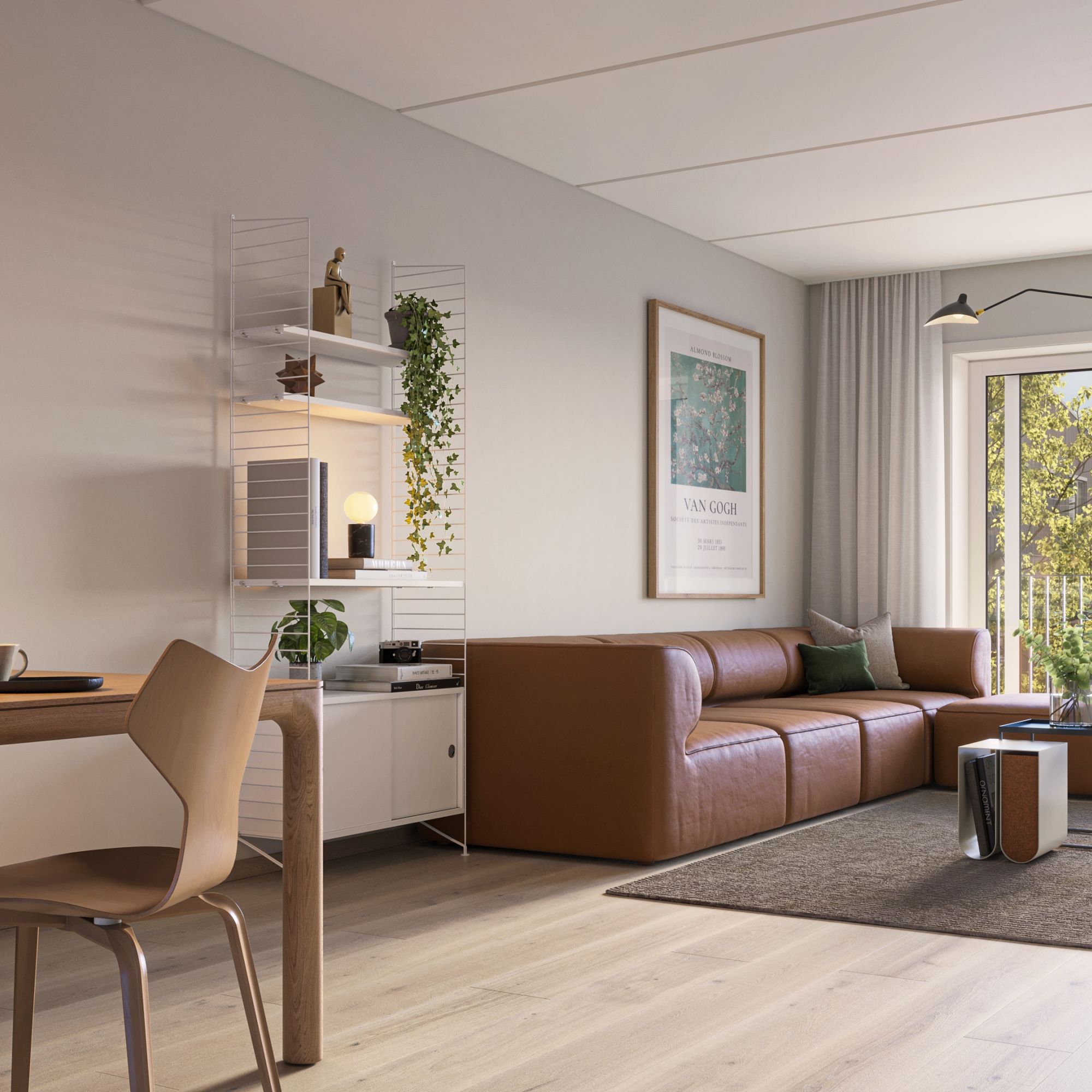 Gartnersletta BT2 Parsellhaven Interioer Vinkel 02 F205 Stue Kjoekken v2 Plyo