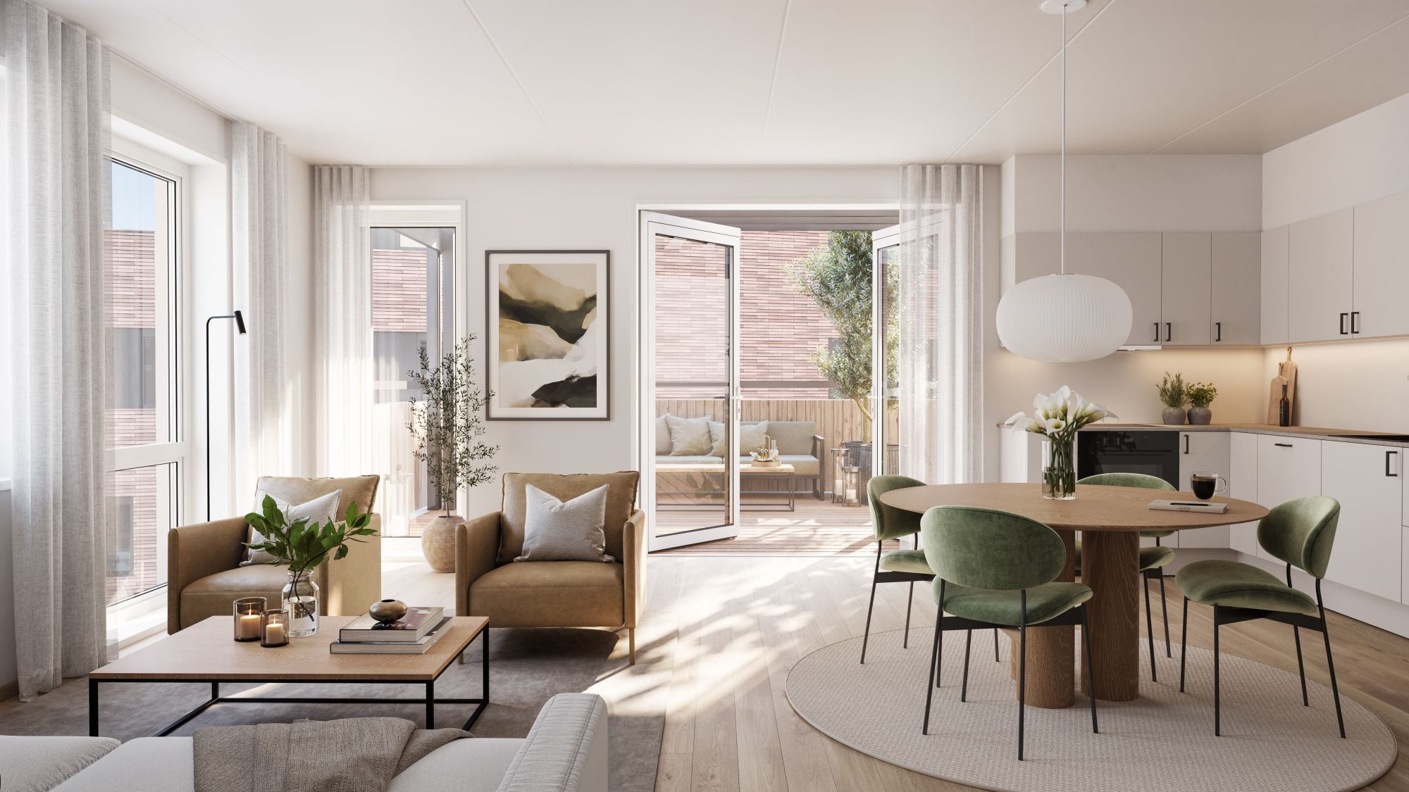 Lillebytunet Interioer Vinkel 02 B503 Stue Kjoekken v4 3 Destate no