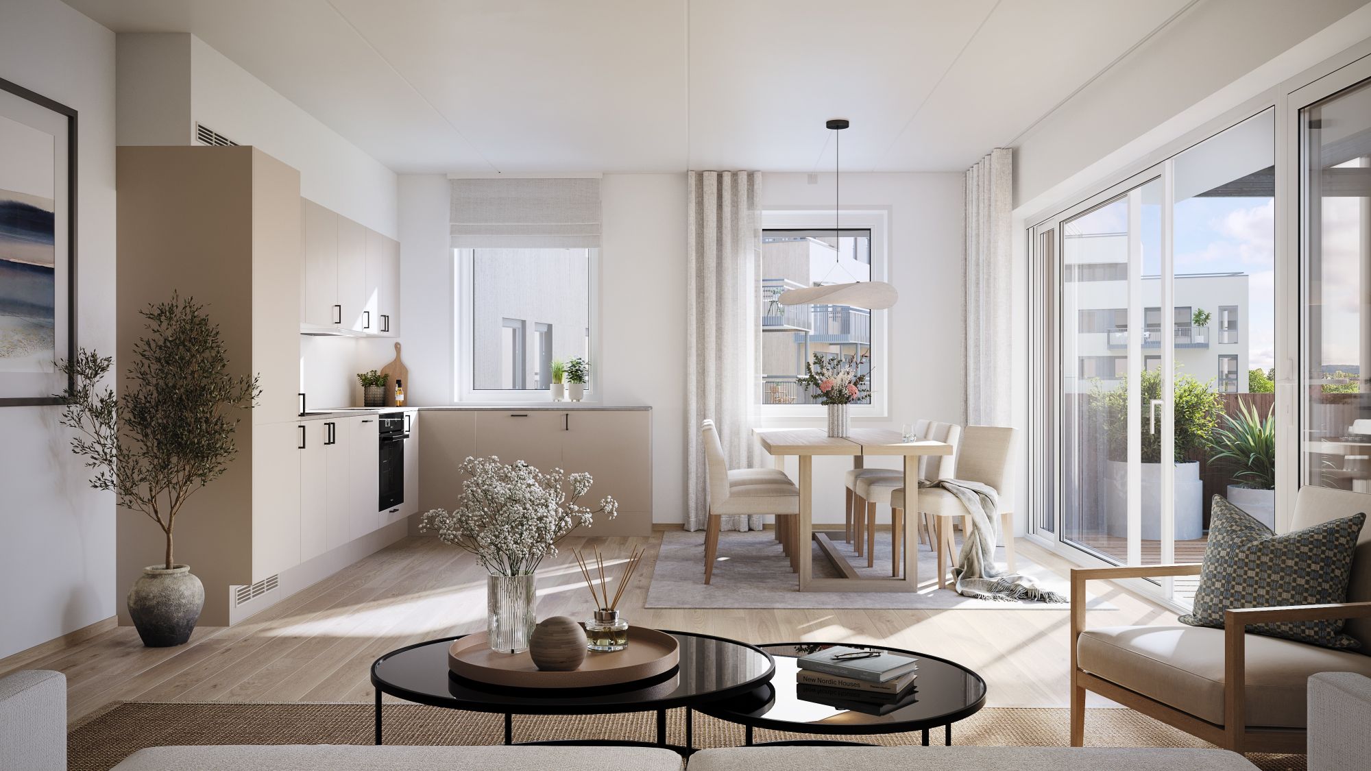 Lillebytunet Interioer Vinkel 01 A501 Stue Kjoekken v4 3 Destate no